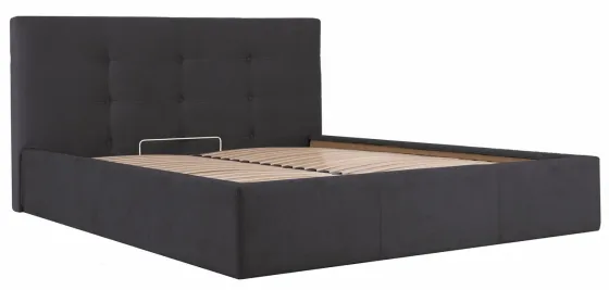 Кровать Двуспальная Manchester Comfort 160 х 190 см Мисти Dark Grey С подъемным механизмом и нишей для белья Темно-серый Киев
