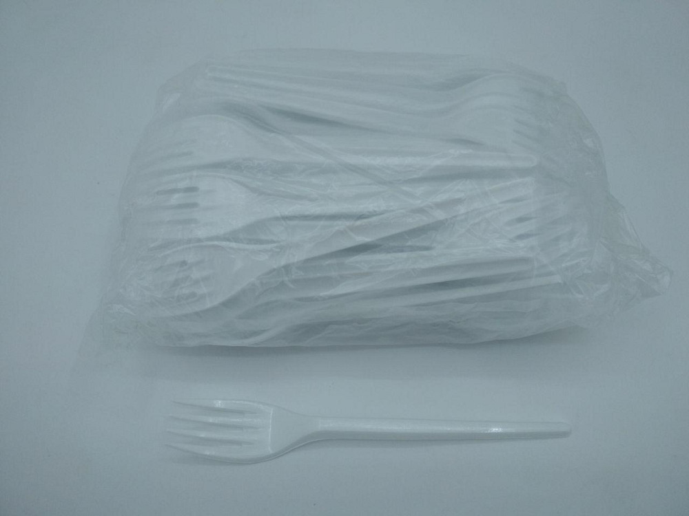 Одноразова вилка Супер Юніта біла, міцна пластикова, 100 шт в упаковці – для кафе, пікніка Харків - фото 3