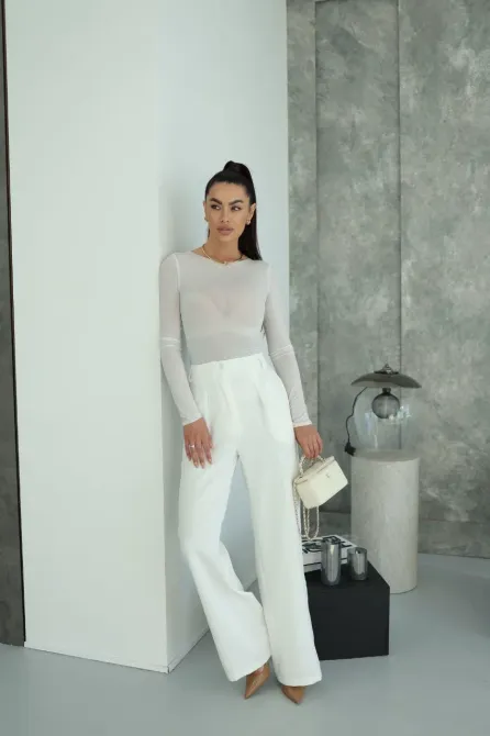 Жіночі брюки палаццо з високою талією, класичні широкі брюки Одеса - фото 8