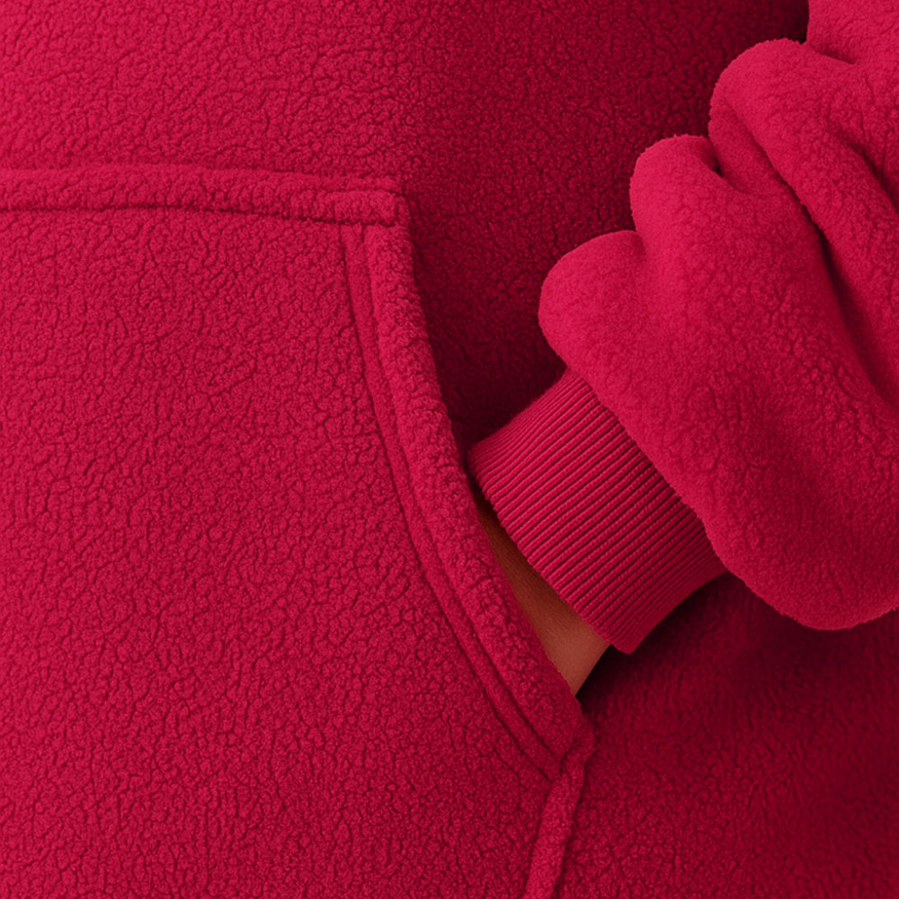 Плед толстовка с капюшоном (100х80см) HUGGLE HOODIE, Малиновый / Плед-худи / Оверсайз толстовка плед с капюшоном Киев - изображение 7