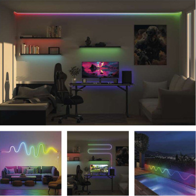 Світлодіодна стрічка EMOS ZPW313I NEON white 3 m 24 Вт RGBIC WiFi (ZPW313I) Вінниця - фото 7