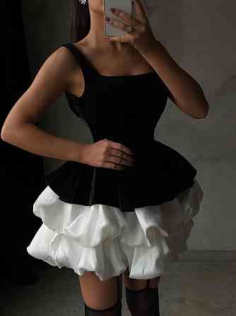 Жіночий святковий елегантний комплект баска-корсет + спідниця Чорний, 44/46 Одеса