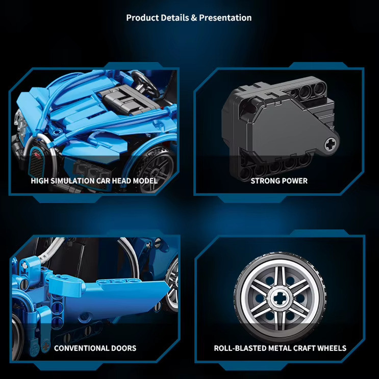 Конструктор Lele Brother Bugatti Chiron, 473 деталей совместимый с lego лего Киев - изображение 3