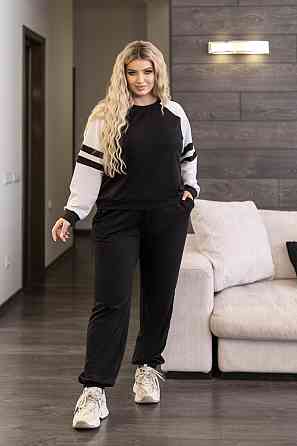 Прогулянковий костюм у спортивному стилі "Marvin" | Норма і батал Чорний, 50-52 Київ