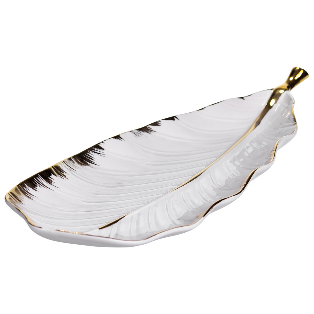 Yiwu Порцелянове блюдо для сервірування столу 45×16.5×3 (см) блюдо для подавання закусок Білий Коломия - фото 3