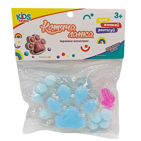 Антистрес Сквіш "М'які котячі лапки" CKS-FB-60971_3 блакитна Вінниця