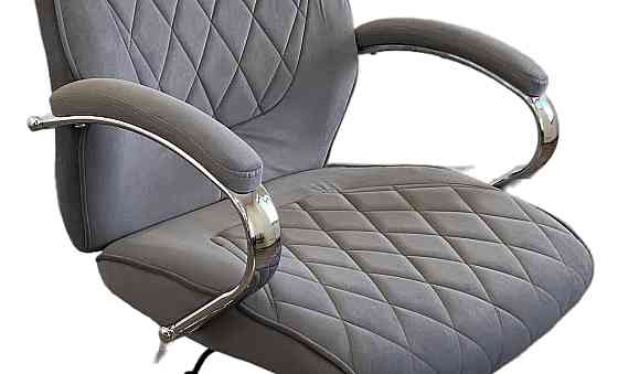 Офисное кресло руководителя Tehforward Apollon Velur хром Anyfix Серый Киев