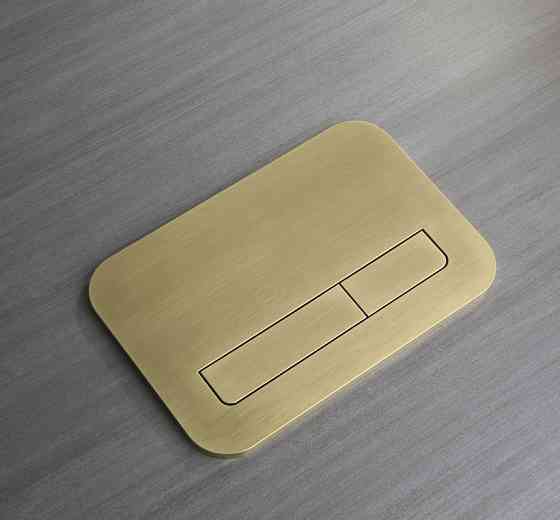 Панель змиву Koer KT-0609-12 240x160x7mm пластикова, кнопка лінійна (колір матове золото) (KR6132)   ( 26468 ) Харків