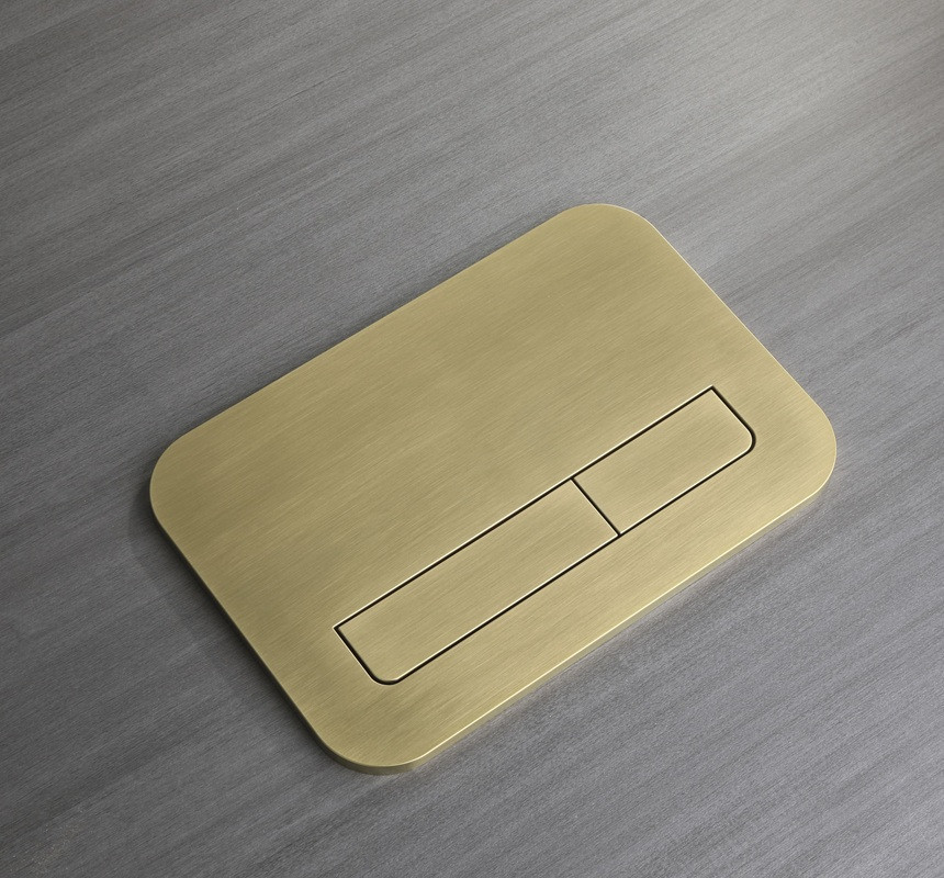 Панель змиву Koer KT-0609-12 240x160x7mm пластикова, кнопка лінійна (колір матове золото) (KR6132)   ( 26468 ) Харків - фото 2