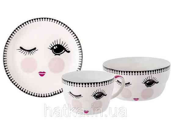 Набір дитячого посуду для дівчинки 3 предмети Lefard 924-716 Київ