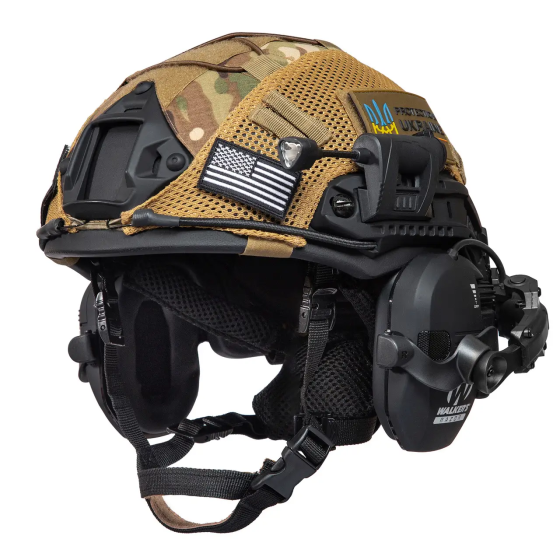 Шолом Fast Team Wendy Helmet NIJ IIIA + навушники Walkers Razor Slim + чебурашки + ліхтарик + кавер (M) Київ