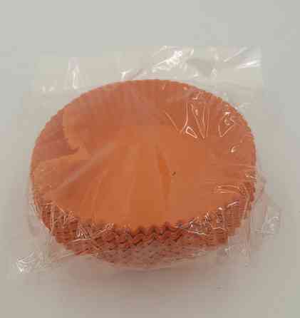 Тартолетка для кексів "Кругла помаранчева"D71 H22 (100шт)/9/ (1 уп.) Харків