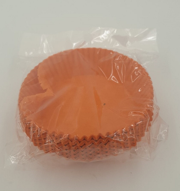 Тартолетка для кексів "Кругла помаранчева"D71 H22 (100шт)/9/ (1 уп.) Харків - фото 3