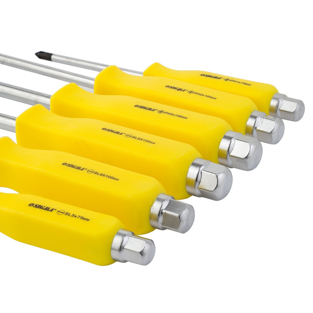 Набор отверток ударных под ключ 6шт CrV SIGMA (4001141) Киев - изображение 2