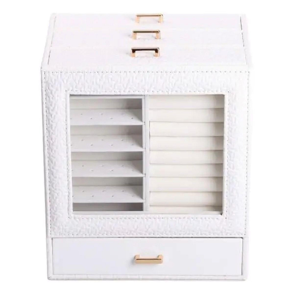 Шкатулка для прикрас з еко-шкіри, 3 яруси Київ - фото 7