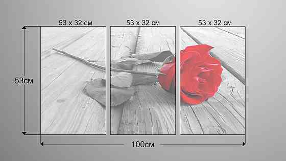 Модульна картина Троянда Аrt-235_3А Київ