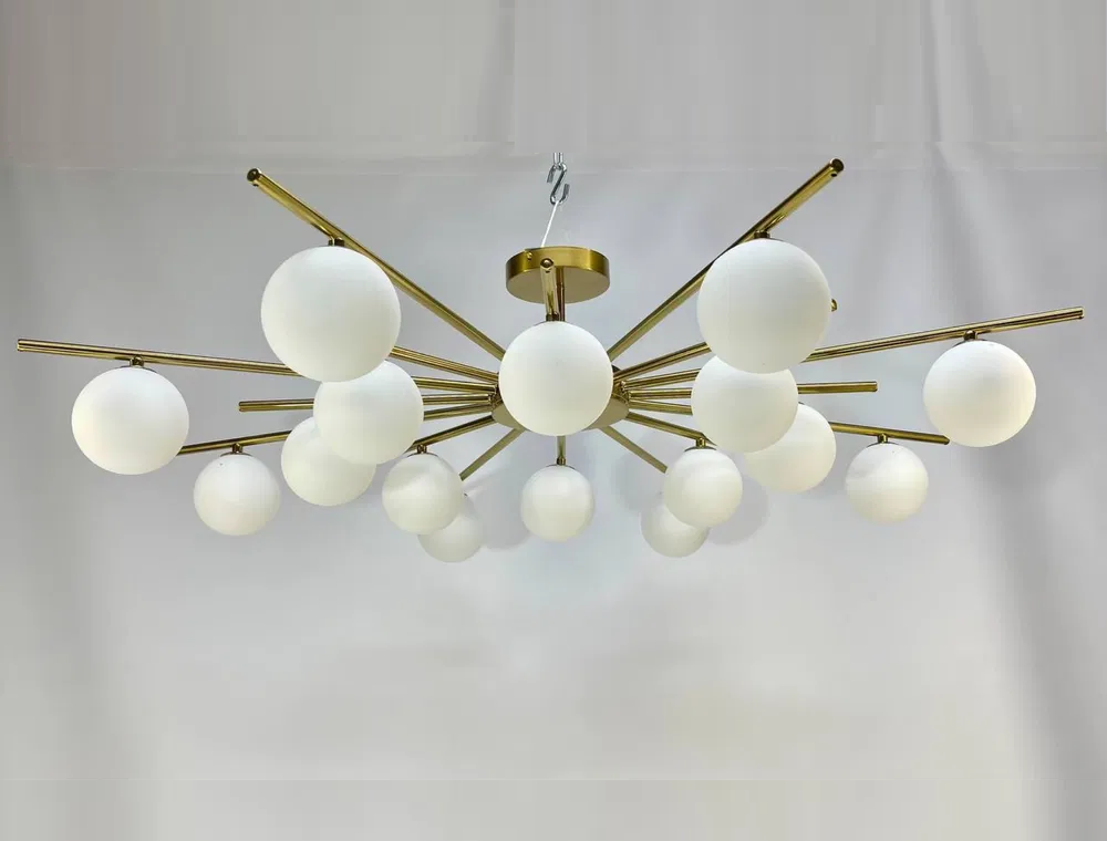 Светодиодная люстра Лучи 5009 (Золотая) на 12 плафонов Винница - изображение 1