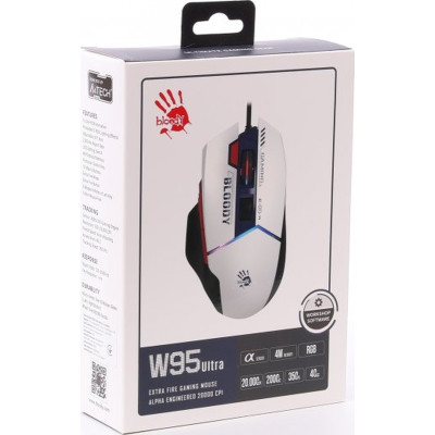 Мишка A4Tech Bloody W95 Ultra USB White/Black (4711421002325) Вінниця - фото 9