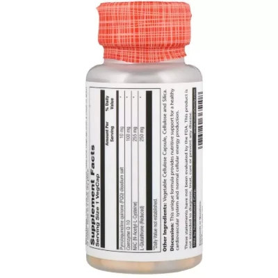 Витаминно-минеральный комплекс Solaray Витамин B14 и кофермент Q10 с N-ацетилцистеином и глутатио (SOR-36510) Винница - изображение 2