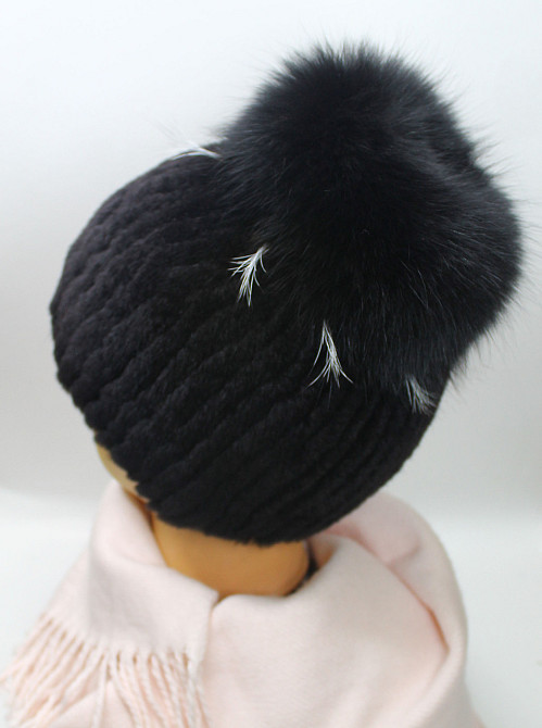 Шапка меховая женская бон Джина Rex Черный Харьков - изображение 2