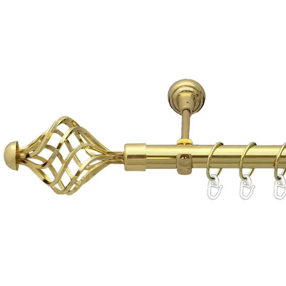 Карниз Orvit Арезо металевий однорядний відкритий Золото 25 мм 200 см (00-00012651) Львів - фото 1