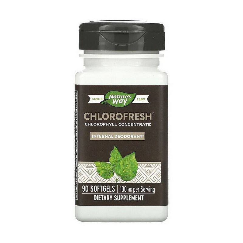 Хлорофил Nature's Way Chlorofresh Chlorophyll Concentrate 50 mg 90 Softgels Луцк - изображение 1