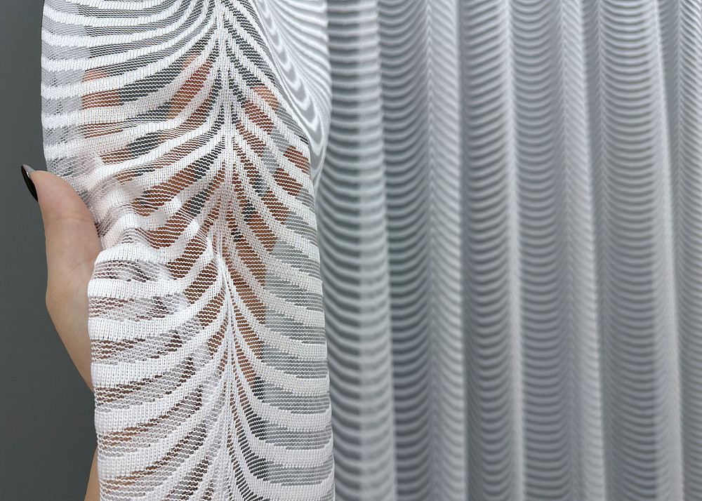 Тюль жакардова колір білий 1229т Київ - фото 4