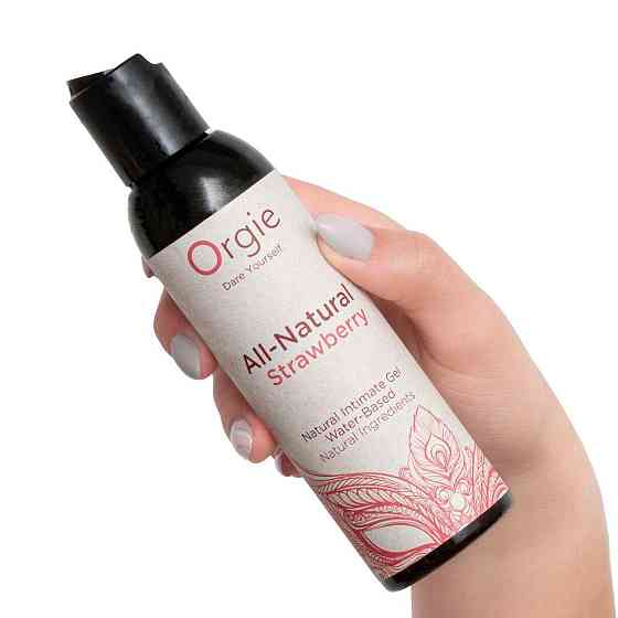 Лубрикант на водній основі Orgie All Natural Strawberry, 150 мл, зі смаком та ароматом полуниці Sex Aura Київ