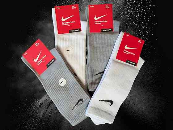 Мужские носки высокие разноцветные в наборе по 4 штук. Nike. Размер 42-46 Киев