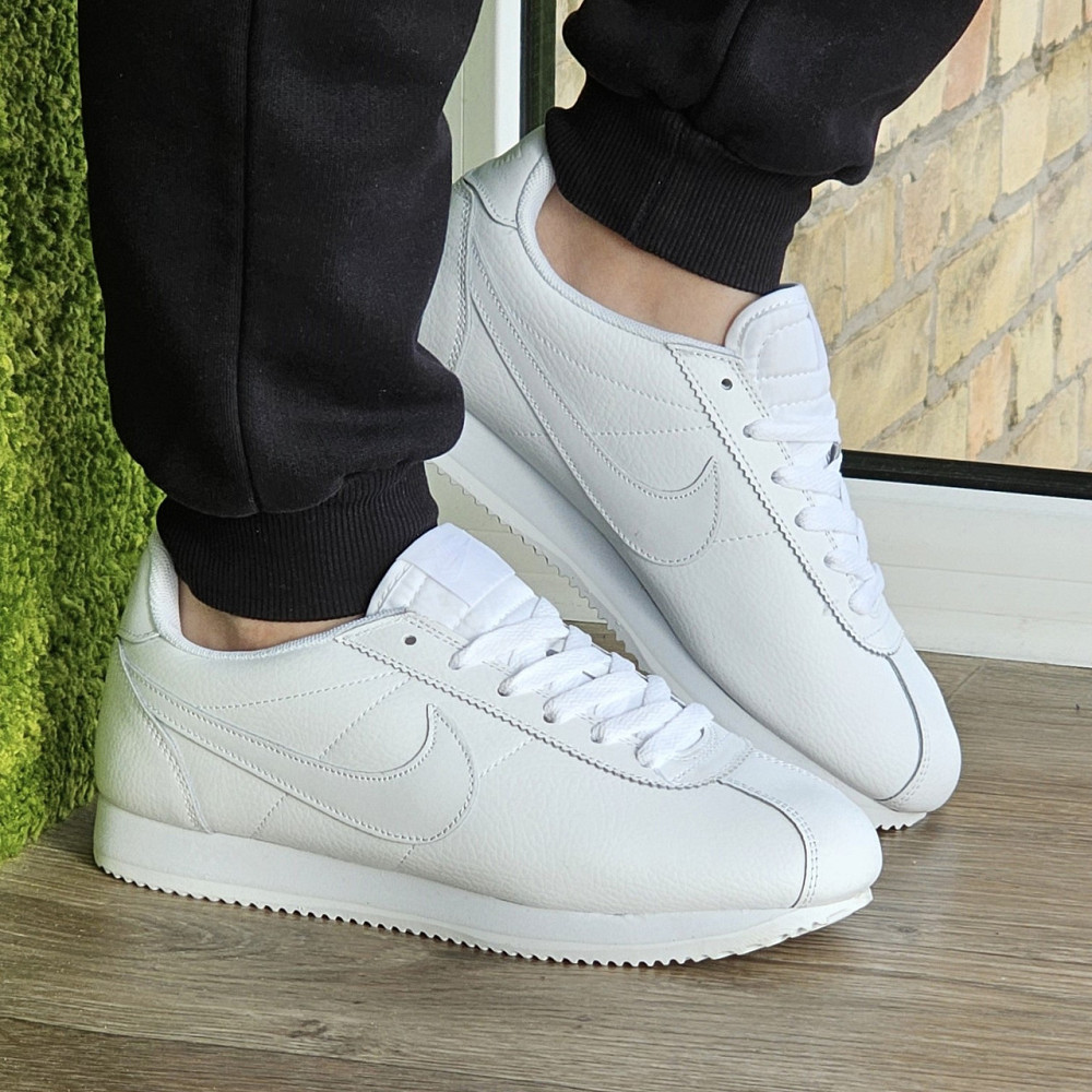 Мужские Термо Кроссовки Nike Cortez Белые Кожаные Найк Еврозима (размеры: 43,44,45,46) Видео Обзор Днепр - изображение 2