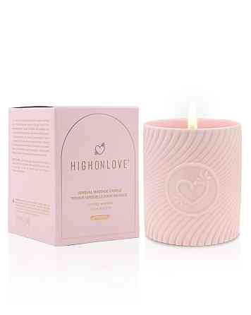 Масажна свічка з ароматом лічі та мартіні Sensual Massage Candle Lychee Martini, 250 мл HighOnLove (Канада) Sex Aura Київ