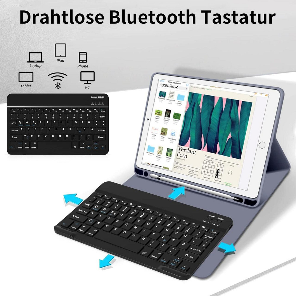 Защитный чехол с Bluetooth клавиатурой для iPad 10.2 (2019/20/21)/pro10.5(2017)/Air 3 10.5 Днепр - изображение 7