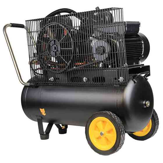 Компресор двоциліндровий ремінний (V) 2.5 кВт 396 л/хв 10бар 50 л (2 крани) SIGMA (7044131) Київ