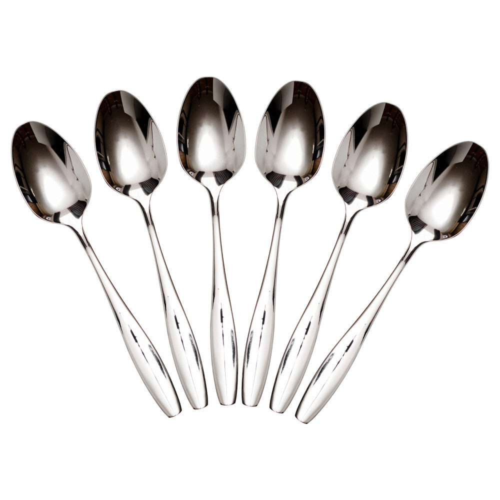 Набір столових ложок 6 штук з нержавіючої сталі 20 (см) Срібло HP-8-17 Коломия - фото 1