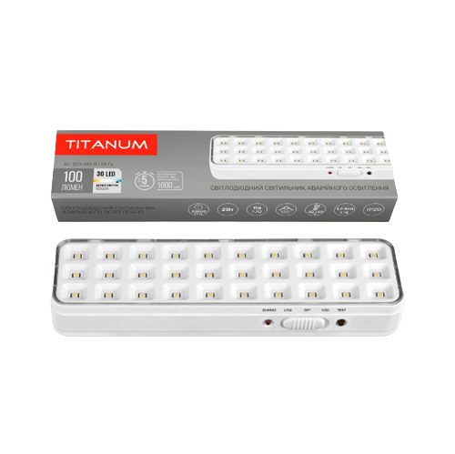 Світильник LED аварійний 6500К 30 діодів TL-EM1106 Titanum Житомир - фото 1
