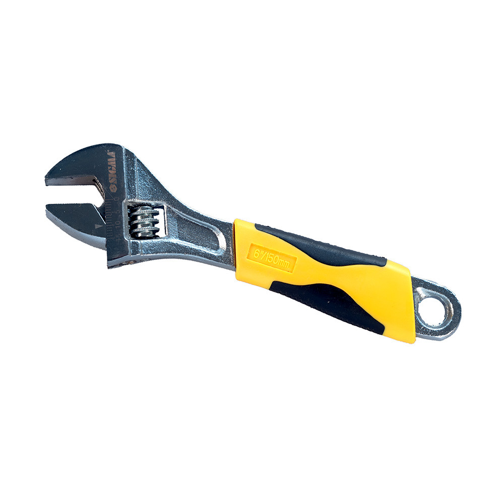 Sigma Ключ разводной 150мм CrV (обрезиненная рукоятка) SIGMA (4101011) Коломия - фото 5