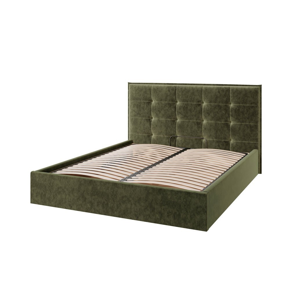 Ліжко MonicaDesign Evita Olive VIP з додатковою металевою цільнозварною рамою 140x200 оливковий Київ - фото 6