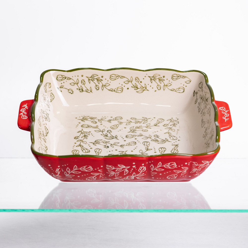 Yiwu Форма для запікання Vintage 28×24×6 (см) квадратна форма для випікання в духовці з ручками Коломия - фото 1