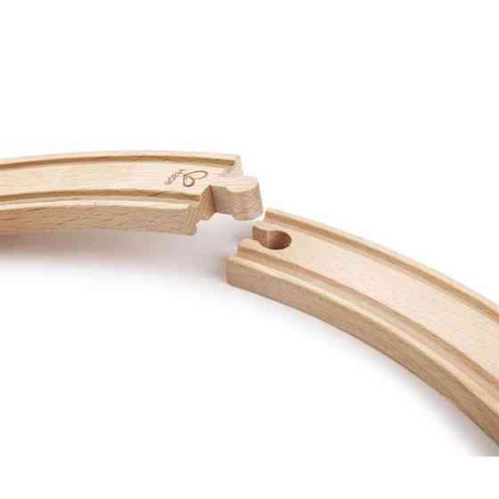 Набір для залізниці Hape довгі вигнуті рейки 4 шт. (E3777) Харків