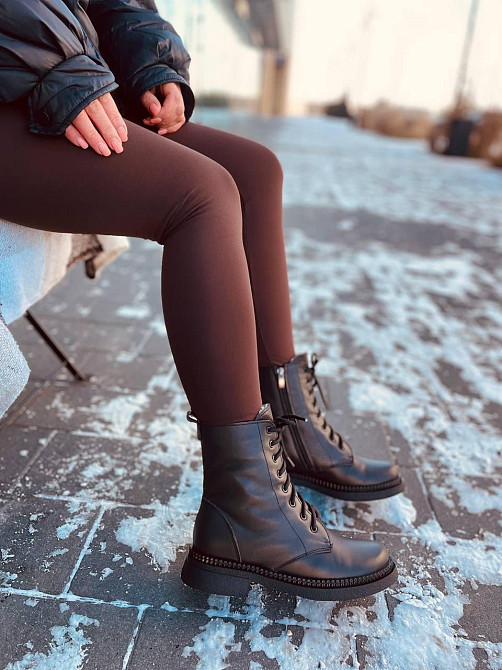 Edan Instruments Черевики жіночі EDAN коричневі шкіра натуральна зима высота 16 см размер 36-40 Коломыя - изображение 6