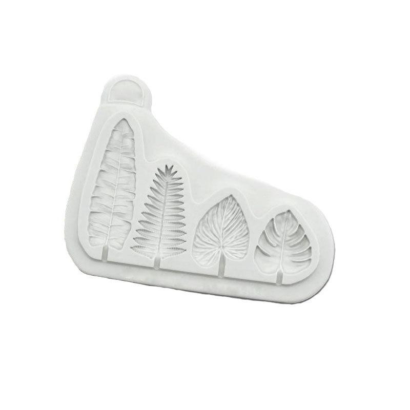 Силиконовый молд Листья 9 на 6 см серый Киев - изображение 3