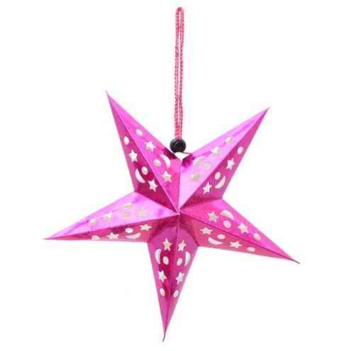 Звезда из картона 45 см розовый Киев