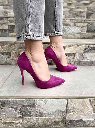 Comer Туфлі жіночі COMER фіолетовий еко-замша каблук 11см розмір 35-39 (AH-3) Коломия