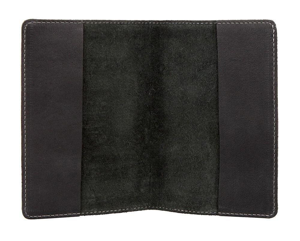 Шкіряна обкладинка для паспорта європейської якості Shvigel 16132 Сірий Київ - фото 3