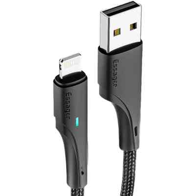 Дата кабель USB 2.0 AM to Lightning 0.25m 2.4A black Essager (EXCL-LSB01) Винница