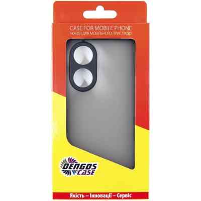 Чехол для мобильного телефона Dengos Kit for OPPO A58 4G case + glass (Black) (DG-KM-36) Винница