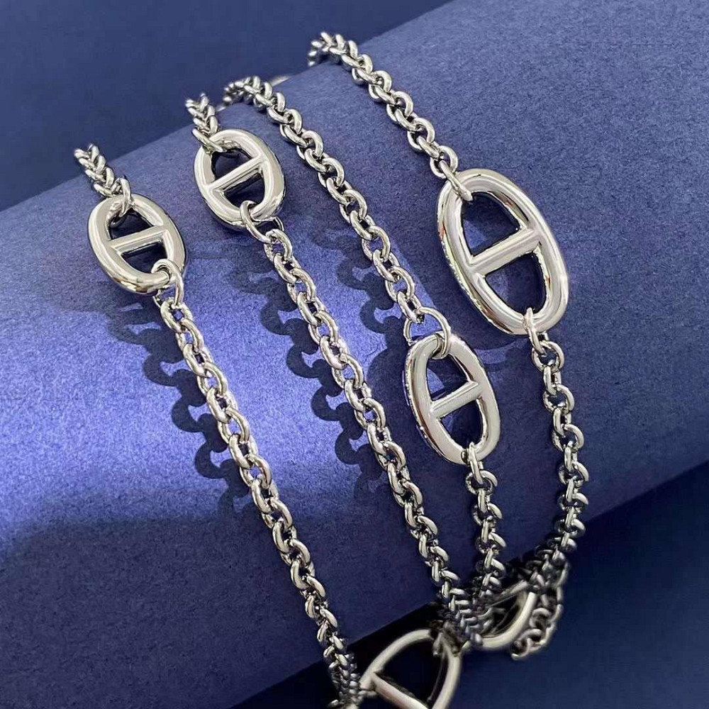 Hermes подвеска длинная цепь напыление серебро 925 / цепочка длинная с логотипом Эрмес позолота, Одесса - изображение 10