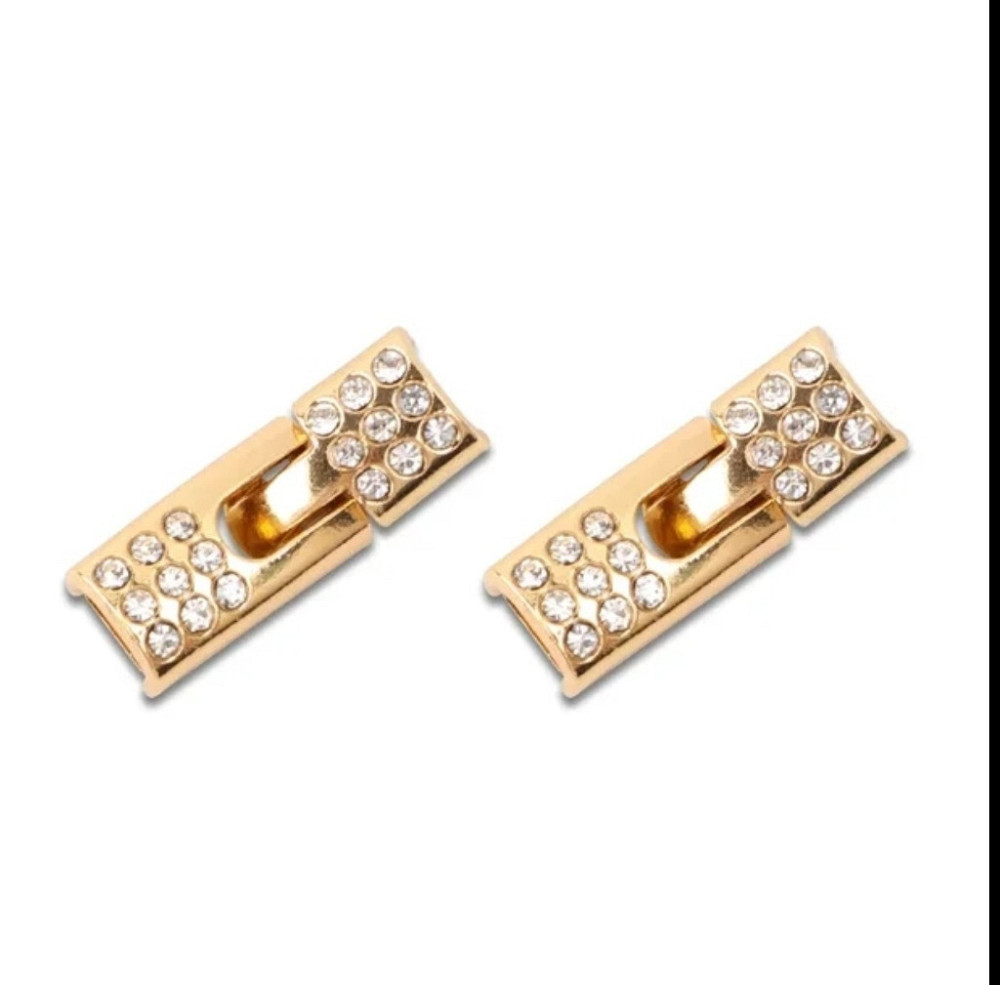 Застібка на шнурки металева зі стразами Сміла - фото 1