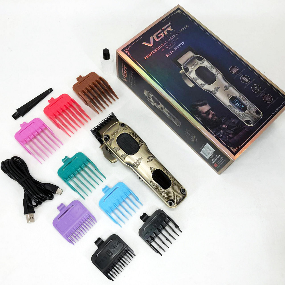 Машинка для стрижки чоловіча VGR V-027, Професійна машинка для стрижки голови, Тример бездротовий MN-43 Львів - фото 18