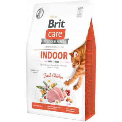 Сухой корм для кошек Brit Care Cat GF Indoor Anti-stress 2 кг (8595602540853) Винница